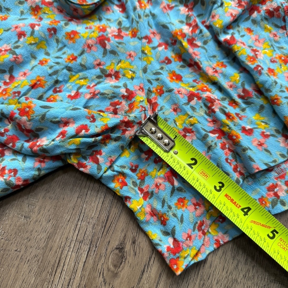 LOFT High Waist Floral Women's Shorts - Blue and Red - Size Extra Small XS - Picture 5 of 12